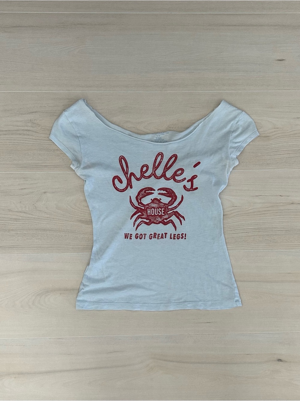 y2k american eagles chelle’s off the shoulder top